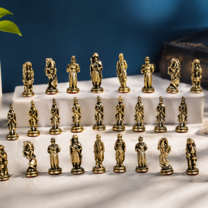 Luxury Gold Chess Pieces Set (32 Pieces) MS Department Store Oman