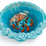 Ocean Life Decorative Ceramic Bowl Centerpiece MS Department Store Oman