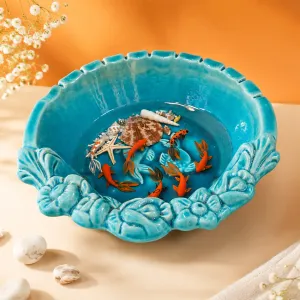 Ocean Life Decorative Ceramic Bowl Centerpiece MS Department Store Oman