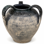 Vintage Rustic Double-Handle Ceramic Amphora Vase MS Department Store Oman
