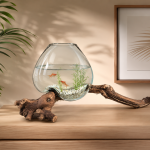 Natural Driftwood Glass Vase Holder MS Department Store Oman