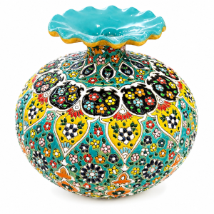 Spanada Hand Crafted Floral Mosaic Ceramic Vase MS Department Store Oman