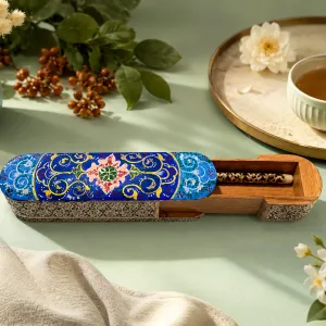 Handcrafted Decorative Pen Box With Floral Art Design MS Department Store Oman