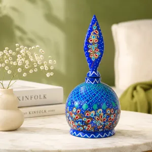 Handcrafted Blue Floral Decorative Perfume Bottle MS Department Store Oman