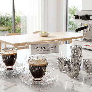 Crystal 1*8(18Pcs Tea Set Silver) MS Department Store Oman