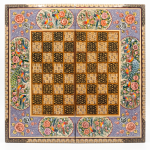 Handcrafted Floral Chess & Backgammon Game Board Set MS Department Store Oman