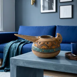 Hand Crafted Bird-Shaped Ceramic Pouring Vase MS Department Store Oman