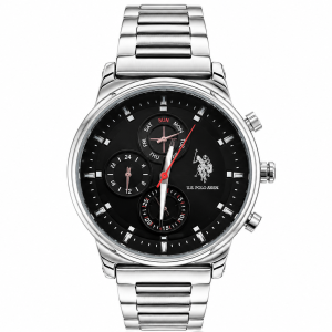 US Polo Black Multi Function Stainless Steel Watch MS Department Store Oman