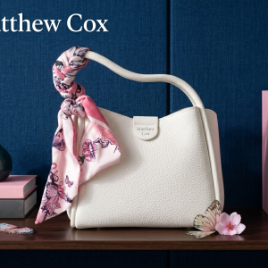 White Textured Handbag With Scarf Handle MS Department Store Oman