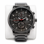 U.S. Polo Assn. Gunmetal Black Multi-Function Stainless Steel Watch MS Department Store Oman