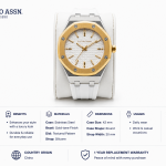 U.S. Polo Assn. White Dial Two-Tone Sport Silicone Watch MS Department Store Oman