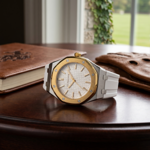 U.S. Polo Assn. White Dial Two-Tone Sport Silicone Watch MS Department Store Oman
