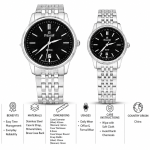 Sveston King Couple Two-Tone Analog Watch Set – Assorted MS Department Store Oman