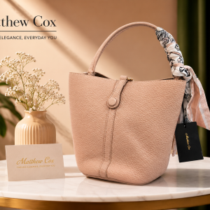 Women's Blush Pink Textured Tote Handbag with Printed Scarf Handle MS Department Store Oman