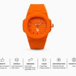 U.S. Polo Assn. Neon Orange Silicone Strap Watch MS Department Store Oman