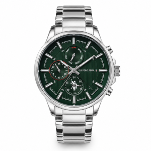US Polo Emerald Green Multi Function Stainless Steel Watch MS Department Store Oman