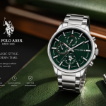 U.S. Polo Assn. Emerald Green Multi-Function Stainless Steel Watch MS Department Store Oman