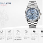 U.S. Polo Assn. Ice Blue Prestige Multi-Function Watch MS Department Store Oman