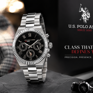U.S. Polo Assn. Onyx Prestige Multi-Function Watch MS Department Store Oman