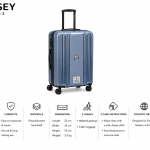 Delsey Trolley Ophelie Val 55 Cm Cab Ext 4Dr Ink Blu MS Department Store Oman