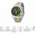 U.S. Polo Assn. Green Dial Two-Tone Stainless Steel Watch MS Department Store Oman