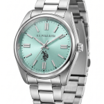 U.S. Polo Assn. Mint Green Dial Stainless Steel Classic Watch MS Department Store Oman