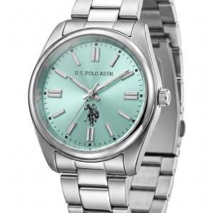 U.S. Polo Assn. Mint Green Dial Stainless Steel Classic Watch MS Department Store Oman