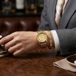 Cesdhun Luxury Ladies Gold Analog Wrist Watch And Crystal Bracelet Set MS Department Store Oman