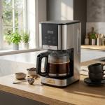 Drip Coffee Machine - Digital Touch Screen (1.5L; Blk-SS)  MS Department Store Oman