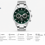 U.S. Polo Assn. Green Chronograph Stainless Steel Watch MS Department Store Oman
