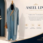 Abaya Turquoise Golden Beads & Shall MS Department Store Oman