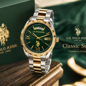 U.S. Polo Assn. Emerald Royale Day-Date Watch MS Department Store Oman