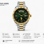 U.S. Polo Assn. Emerald Royale Day-Date Watch MS Department Store Oman