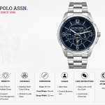 U.S. Polo Assn. Navy Dual-Time Executive Watch MS Department Store Oman