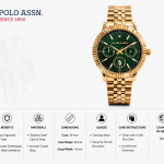 U.S. Polo Assn. Imperial Gold Green Multifunction Watch MS Department Store Oman