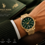 U.S. Polo Assn. Imperial Gold Green Multifunction Watch MS Department Store Oman