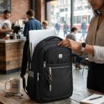 WIRES TROLLEY LAPTOP BACKPACK 19"BLK