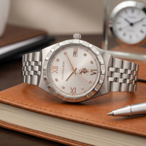 U.S. Polo Assn. Silver Elegance Crystal Date Watch MS Department Store Oman