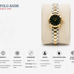 U.S. Polo Assn. Petite Luxe Dual-Tone Women'S Watch MS Department Store Oman