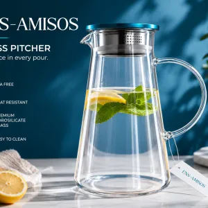 Borosilicate Glass Pitcher-900Ml MS Department Store Oman