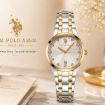 U.S. Polo Assn. Dual-Tone Crystal Date Women'S Watch MS Department Store Oman