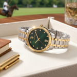 U.S. Polo Assn. Emerald Crystal Dual-Tone Date Watch MS Department Store Oman