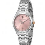 U.S. Polo Assn. Blush Pink Crystal Date Women'S Watch MS Department Store Oman