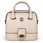 Elegant Structured Top-Handle Satchel with Gunmetal Hardware