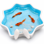 Resin Koi Pond Decorative Tray MS Department Store Oman