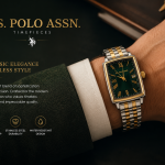 U.S. Polo Assn. Emerald Dual-Tone Rectangular Date Watch MS Department Store Oman