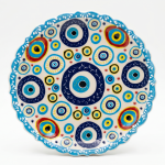 Evil Eye Pattern Decorative Ceramic Plate MS Department Store Oman