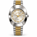 Blue Signature Men's Two-Tone Silver & Gold Quartz Watch with Day-Date Display