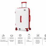 Pierre Cardin Nagga Brand Pp Trolley S   29 White MS Department Store Oman