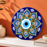 Mandala Evil Eye Decorative Ceramic Plate MS Department Store Oman